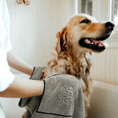 PuraPawFect Snuggle Dry Dog Bathrobe Towel