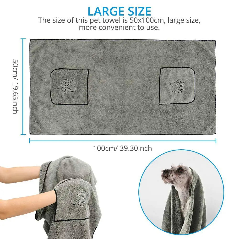 PuraPawFect Snuggle Dry Dog Bathrobe Towel
