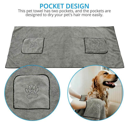 PuraPawFect Snuggle Dry Dog Bathrobe Towel